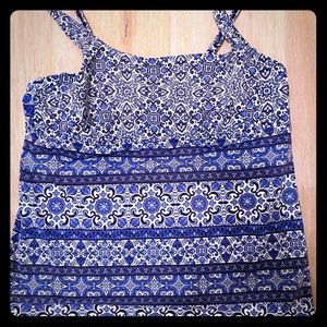 Square neck tankini